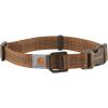 Carhartt Pet Fully Adjustable Webbing Collars for Dogs, Reflective Stitching for Visibility, Blanket Stripe, Large(Carhartt Brown (Nylon Webbing))