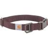 Carhartt Pet Fully Adjustable Webbing Collars for Dogs, Reflective Stitching for Visibility, Blanket Stripe, Large(Deep Wine (Nylon Canvas & Webbing))