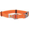 Carhartt Pet Fully Adjustable Webbing Collars for Dogs, Reflective Stitching for Visibility, Blanket Stripe, Large(Hunter Orange (Nylon Webbing))