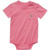 Carhartt Unisex Baby, Short-sleeve Bodysuit Pocket T-shirt(Pink Lemonade)