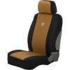 Carhartt Universal Nylon Duck Canvas Fitted Bucket Seat Cover, Durable Seat Protection with Rain Defender, Single, Black(Black and Carhartt Brown)