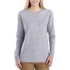 Carhartt Women’s 103244 Women’s WK126 Workwear Pocket Long Sleeve T-Shirt(Heather Gray)