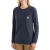 Carhartt Women’s 103244 Women’s WK126 Workwear Pocket Long Sleeve T-Shirt(Navy)