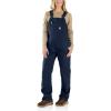 Carhartt Women’s Flame Resistant Rugged Flex Loose Fit Duck Bib Overall(Dark Navy)
