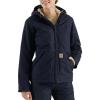 Carhartt Women’s Flame-Resistant Full Swing Quick Duck Sherpa-Lined Jacket(Dark Navy)
