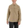 Carhartt Women’s Force Relaxed Fit Lightweight Long- Sleeve Shirt(Dark Khaki)