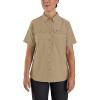 Carhartt Women’s Force Relaxed Fit Lightweight Short Sleeve Shirt(Dark Khaki)