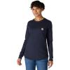 Carhartt Women’s Force Relaxed Fit Midweight Long-Sleeve Pocket T-Shirt(Navy)