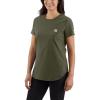 Carhartt Women’s Force Relaxed Fit Midweight Pocket T-Shirt(Basil Heather)