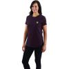 Carhartt Women’s Force Relaxed Fit Midweight Pocket T-Shirt(Blackberry)