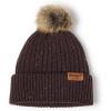 Carhartt Womens Knit Faux Fur Pom-pom Beanie(Dark Sepia Nep)