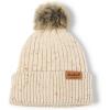 Carhartt Womens Knit Faux Fur Pom-pom Beanie(Oat Milk Nep)