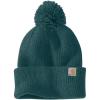 Carhartt Women’s Knit Pom-Pom Cuffed Beanie(Greenstone)