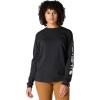 Carhartt Women’s Loose Fit Heavyweight Long-Sleeve Logo Sleeve Graphic T-Shirt(Black)