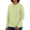 Carhartt Women’s Loose Fit Heavyweight Long-Sleeve Logo Sleeve Graphic T-Shirt(Early Spring)