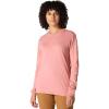 Carhartt Women’s Loose Fit Heavyweight Long-Sleeve Logo Sleeve Graphic T-Shirt(Rose Tint Heather)
