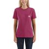 Carhartt Women’s Loose Fit Heavyweight Short-Sleeve Pocket T-Shirt(Beet Red Heather)