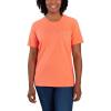 Carhartt Women’s Loose Fit Heavyweight Short-Sleeve Pocket T-Shirt(Electric Coral)