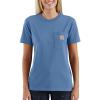Carhartt Women’s Loose Fit Heavyweight Short-Sleeve Pocket T-Shirt(French Blue)