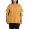 Carhartt Women’s Loose Fit Heavyweight Short-Sleeve Pocket T-Shirt(Golden Oak)