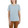 Carhartt Women’s Loose Fit Heavyweight Short-Sleeve Pocket T-Shirt(Tourmaline Snow Heather)