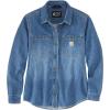 Carhartt Women’s Relaxed Fit Midweight Denim Overshirt(Voyageur)
