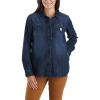 Carhartt Women’s Relaxed Fit Midweight Denim Overshirt(Zion)