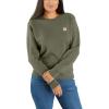 Carhartt Women’s Relaxed Fit Midweight French Terry Crewneck Sweatshirt(Dusty Olive)