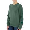 Carhartt Women’s Relaxed Fit Midweight Graphic Crewneck Sweatshirt(Frosted Balsam)