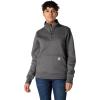 Carhartt Women’s Relaxed Fit Midweight Quarter-Zip Mock-Neck Sweatshirt(Carbon Heather)