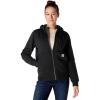 Carhartt Women’s Relaxed Fit Midweight Sherpa-Lined Full-Zip Sweatshirt(Black)