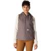 Carhartt Womens Relaxed Fit Washed Duck Insulated Hooded Vest(Taupe Gray)