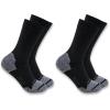 Carhartt Women’s SC0812W Women’s Force® Lightweight Crew Sock 2-Pack(Black)