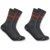 Carhartt Women’s SC8212W Women’s Heavyweight Synthetic-Wool Blend Crew Sock 2-P(Grey)