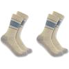 Carhartt Women’s SC8212W Women’s Heavyweight Synthetic-Wool Blend Crew Sock 2-P(Oat Milk)