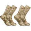 Carhartt Women’s SC9382W Women’s Midweight Tie-Dye Crew Sock 2-Pack(Malt Khaki)