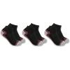 Carhartt Women’s SL6403W Women’s Force® Midweight Low Cut Sock 3-Pack(Black)