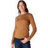Carhartt Women’s TENCEL Fiber Series Relaxed Fit Long-Sleeve Ribbed Henley(Carhartt Brown)