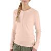 Carhartt Women’s TENCEL Fiber Series Relaxed Fit Long-Sleeve Ribbed Henley(Georgia Peach)