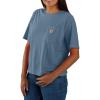 Carhartt Women’s Tencel Fiber Series Loose Fit Short-Sleeve Pocket T-Shirt (Also Available in Plus Sizes)(Thundercloud)