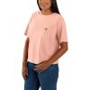 Carhartt Women’s Tencel Fiber Series Loose Fit Short-Sleeve Pocket T-Shirt (Also Available in Plus Sizes)(Tropical Peach)