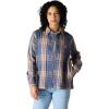 Carhartt Women’s Tencel Fiber Series Loose Fit Twill Plaid Shirt(Faded Navy)