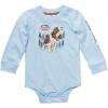 Carhartt baby-boys Knit Long Sleeve Crewneck Bodysuit(Airy Blue)