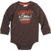 Carhartt baby-boys Knit Long Sleeve Crewneck Bodysuit(Mustang Brown Heather)