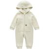 Carhartt baby-girls Baby Girls Long-sleeve Hooded Zip-up Footless Jumpsuit One-piece Hoodie(Turtledove)