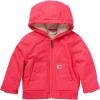Carhartt baby-girls Baby Girls Sherpa-lined Hooded Canvas Zip-up Jacket(Raspberry)