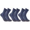 Carhartt womens Force Midweight Logo Crew Sock 3 Pack(Denim)