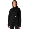 Carhartt womens Force Oversized-fit Fleece Hooded Sweatshirt(Black)