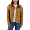 Carhartt womens Rugged Flex Loose Fit Canvas Detroit Jacket(Carhartt Brown)