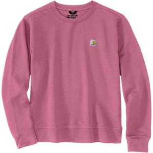 Carhartt Women’s Relaxed Fit Midweight French Terry Crewneck Sweatshirt(Aged Coral)